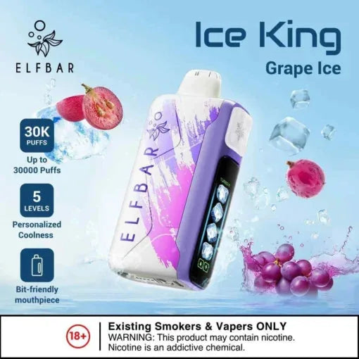Elf Bar Ice King - Grape Ice - 30K 30000 Puffs