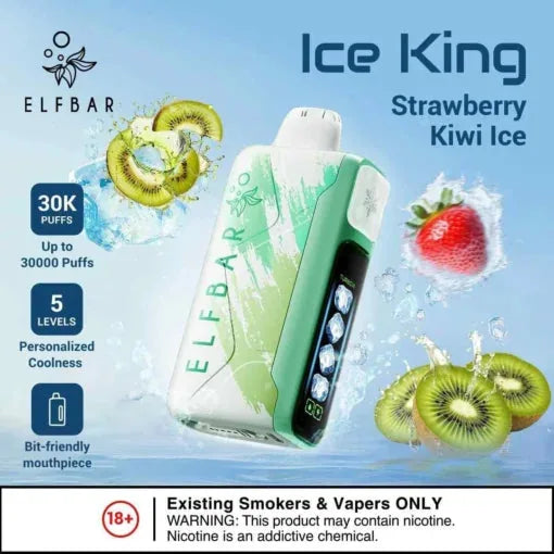 Elf Bar Ice King - Strawberry Kiwi Ice - 30K 30000 Puffs