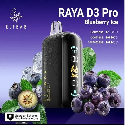 Elf Bar Raya D3 Pro 30K - Blueberry Ice 30000 Puffs