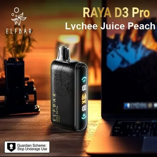 Elf Bar Raya D3 Pro 30K - Lychee Juicy Peach 30000 Puffs