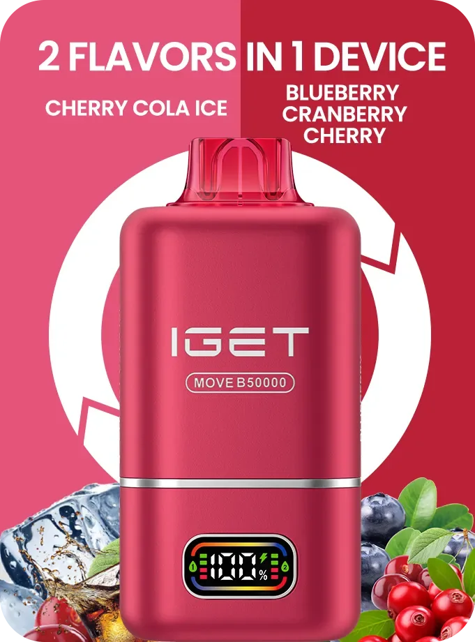 Iget Move B50000 (50k Puffs - 2 Flavours In 1 Device)